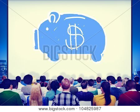 Piggy Bank Saving Money Economize Profit Concept