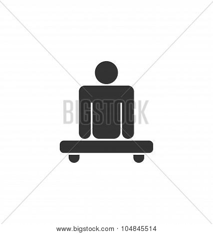 Pictogram of Amputee in Wheelchair