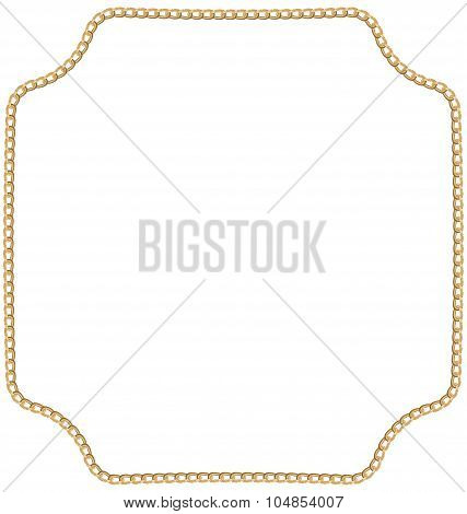 Jewelry Golden Chain of Abstract Shape