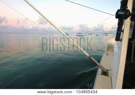 Outrigger While Fishing Trolling