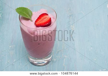 Dessert On A Blue Background