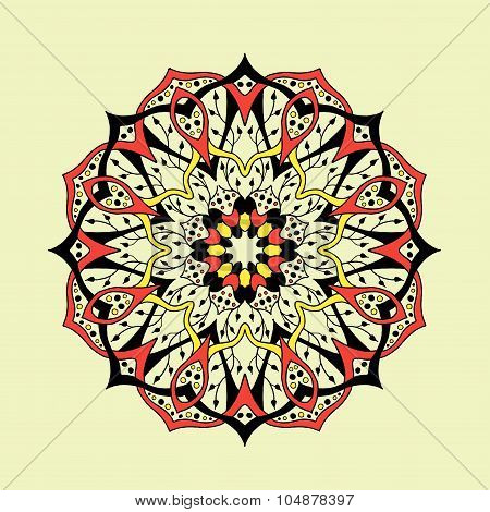 Mandala. Floral ethnic abstract decorative elements
