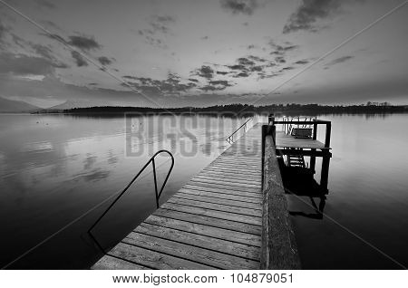 Sunset At Lake Chiemsee In Germany