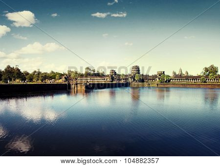 Ancient Cambodian Temple Ruin Angkor Wat Rural Concept