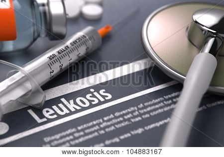 Diagnosis - Leukosis. Medical Concept.