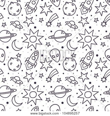 Space Vector Seamless Pattern
