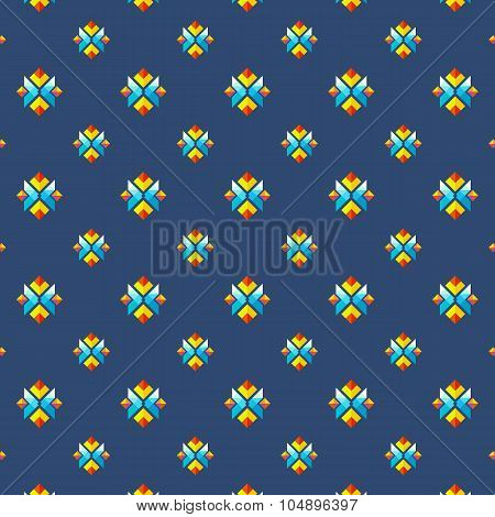 Colorful Geometric Vector Seamless Pattern In Flat Minimal Style For Backgrounds And Textures