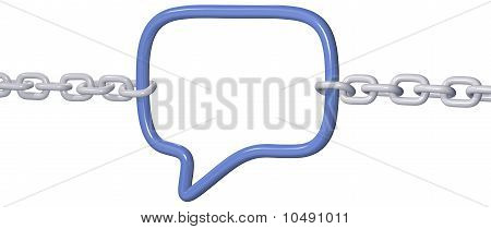 Catene di tirare forte Social Media discorso Link