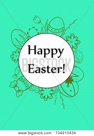 Easter egg card vector illustration