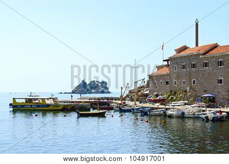 Venetian Fortress In The Resort Town Of Petrovac, Montenegro