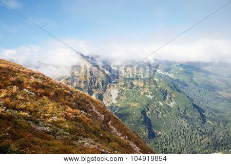 view from Volovec at Tatra mountains