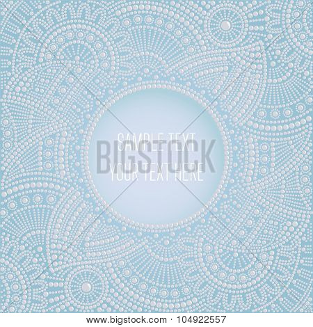 Ornamental Template With Floral Background And Place For Your Text
