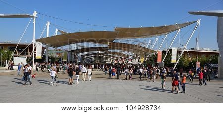 Milan, Italy - 8Th September, 2015. Expo Milan 2015. Decumano Street