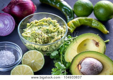 Guacamole With Ingredients