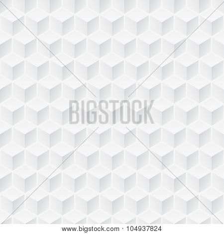 White texture - cubes seamless background.
