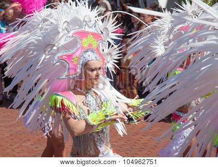 Las Palmas De Gran Canaria Beach Carnival 2015 Parade On The Las Canteras