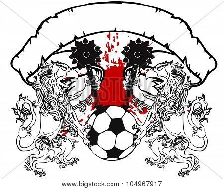 gryphon soccer coat of arms ribbon