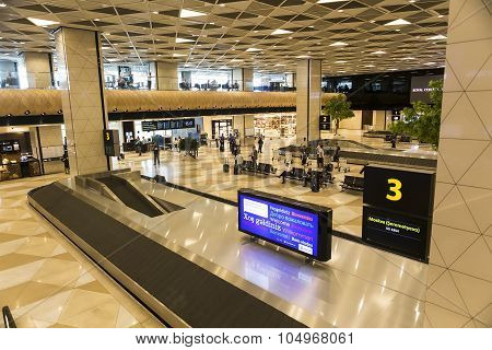 Interior View Of The Airport In Baku, Azerbaijan.