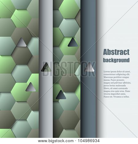 Brochure Template With Abstract Background.