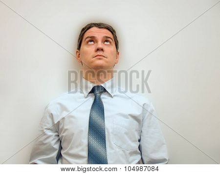 The Young Man Looks Up And Dreams Of