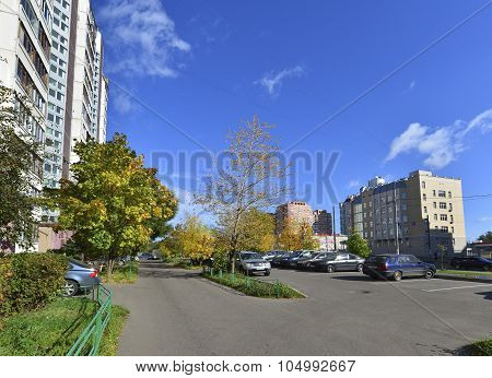 MOSCOW RUSSIA - 19.09.2015. Zelenograd - The sleeping area of a Moscow