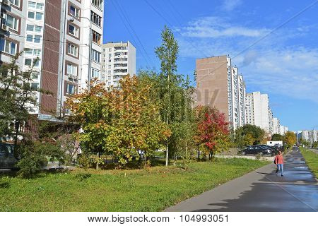 MOSCOW RUSSIA - 19.09.2015. Zelenograd - The sleeping area of a Moscow