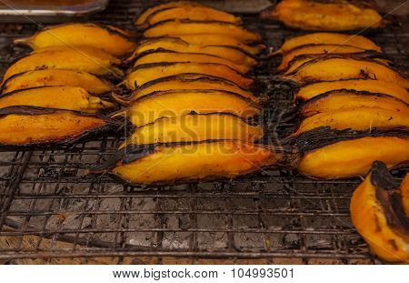 Grilled Bananas On The Grill.