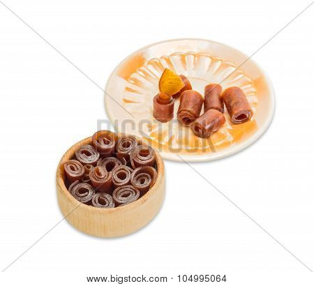 Apricot Pastila On A Light Background