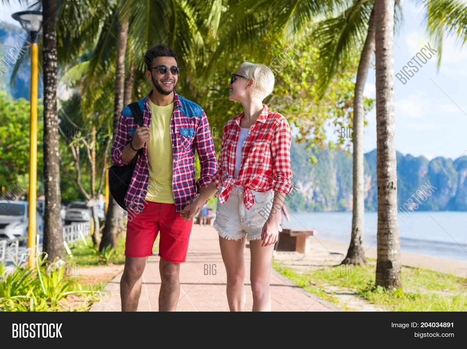 Casual Couple Hold Image and Photo (Free