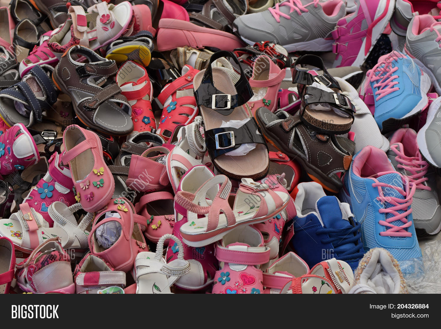 Kids Shoes Sale Street Image & Photo (Free Trial) Bigstock