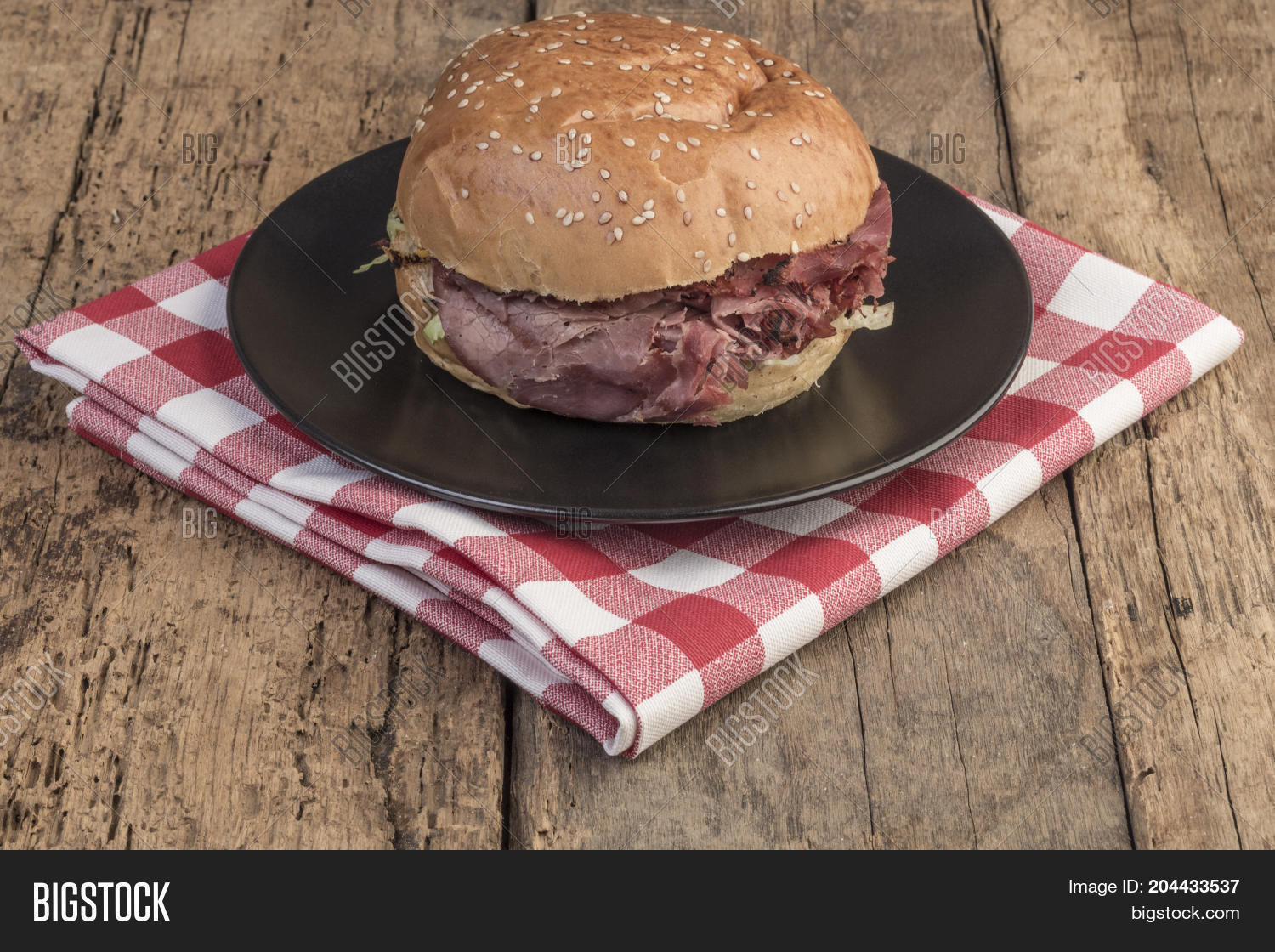 Roast Beef Burger On Image & Photo (Free Trial) Bigstock