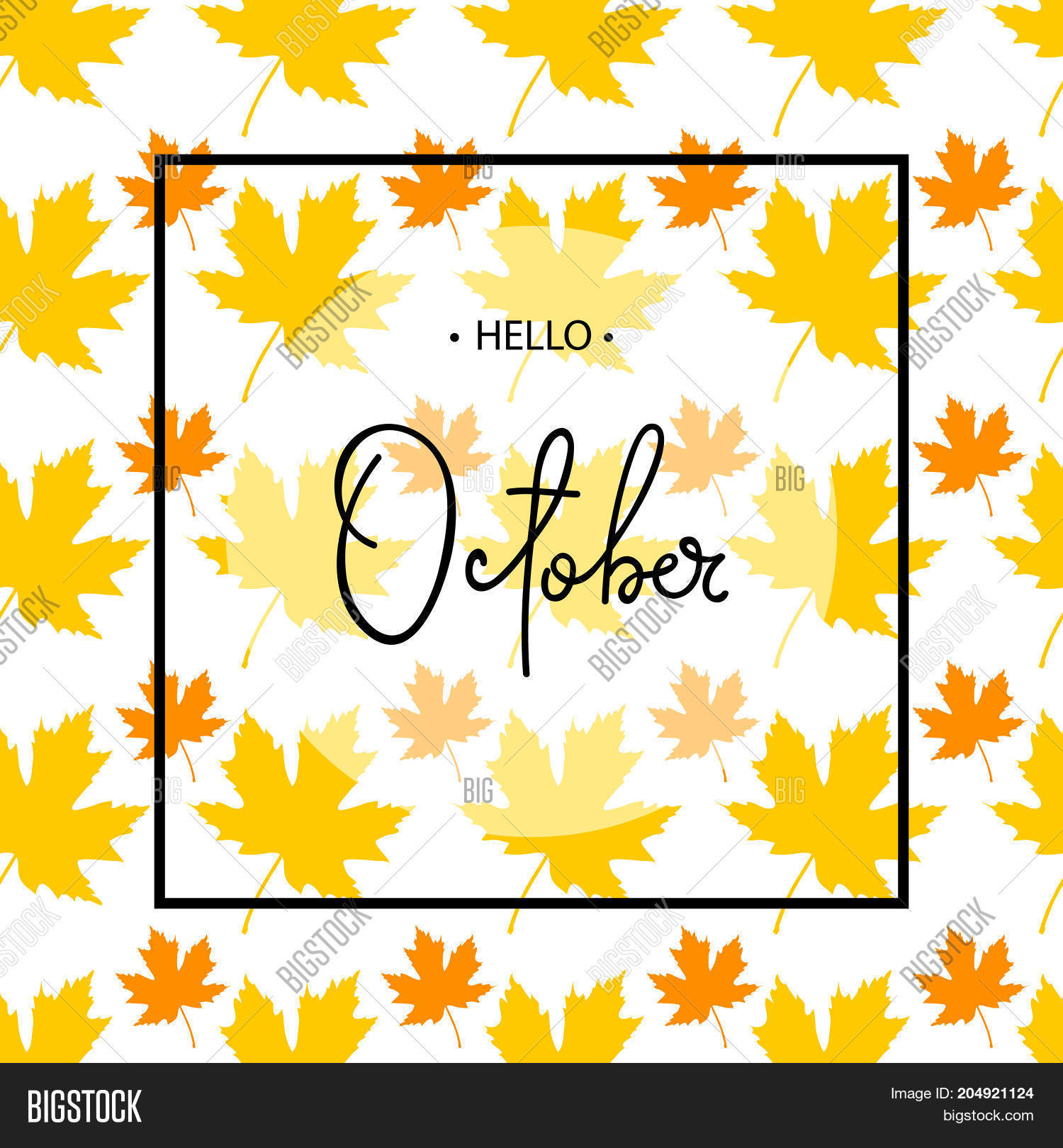 Hello October Vector Photo Free Trial Bigstock