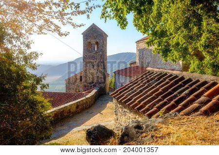 Scenic View Of Nekresi Monastery In Dreamy Sunlight, Georgia
