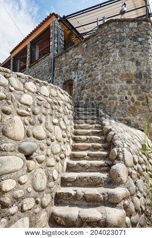 Impression of the village Vogue which is recognized as historical heritage and is considered one of ten charming villages of France
