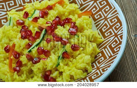 Morasa polow cook Persian Jewelled Rice close up meal