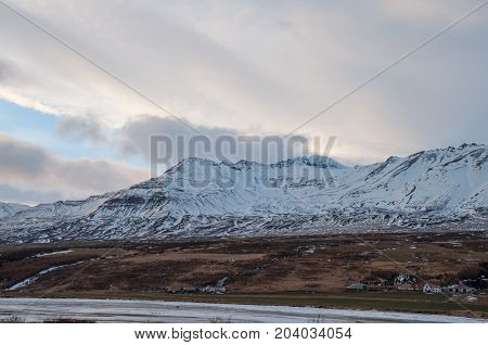 Mountain Kerling in Eyjafjordur area in Iceland