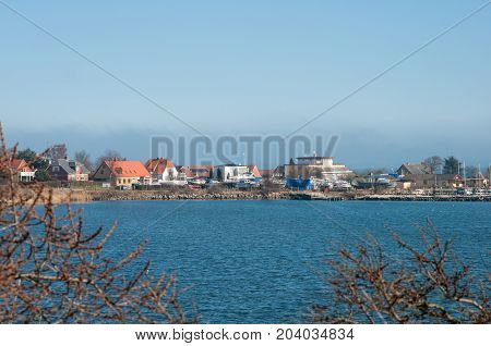 Coastal town of Kalvehave on the Danish Countryside