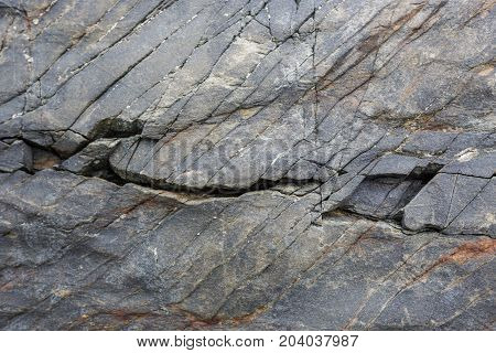 The texture of the north underwater rocks at low tide