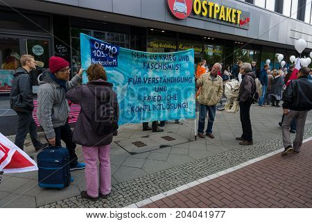 BERLIN - MAY 01 2015: Members of trade unions and the workers hold a rally on the occasion of Labour Day.