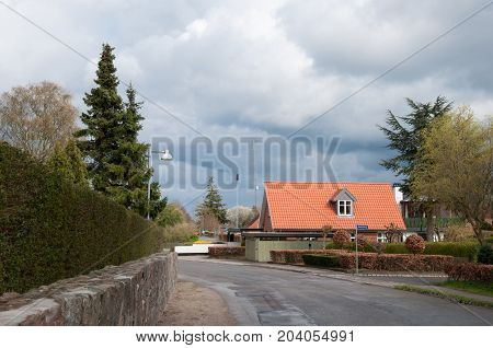Town Of Vaeggerloese In Denmark