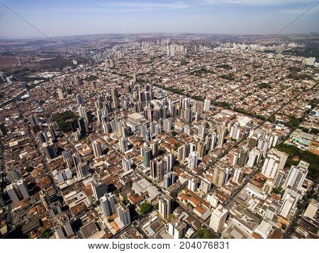 Aerial View Of Ribeirao Preto City In Sao Paulo, Brazil