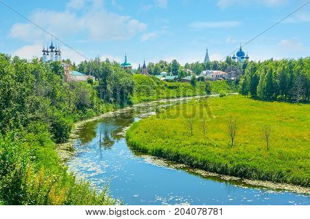 The Bends Of Kamenka River In Suzdal