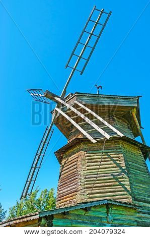 The Log Windmill In Suzdal