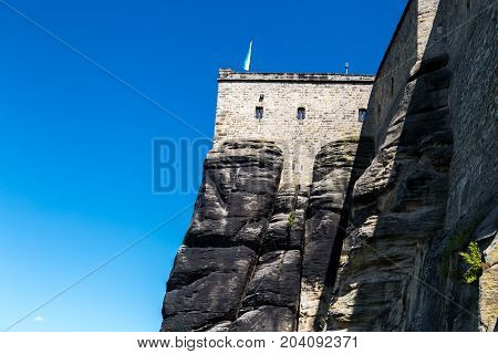 Konigstein Fortress In Germany At Summer Daytime