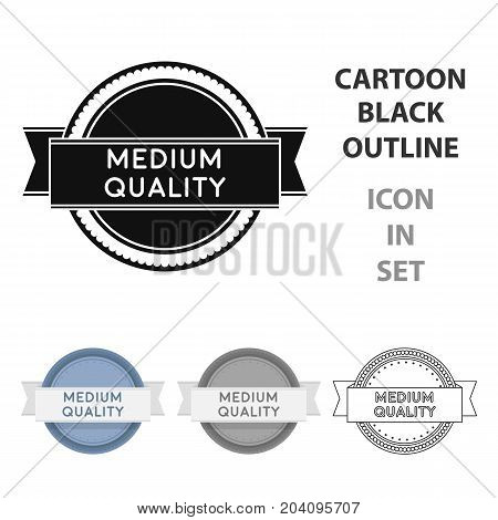 Medium quality icon in cartoon style isolated on white background. Label symbol vector illustration.