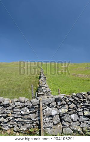 Drystone wall in Troutbeck Valley, English Lake District