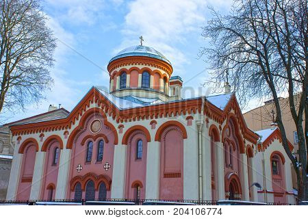 Russian Orthodox Church of Saint Paraskeva in the Old Town of Vilnius in Lithuania