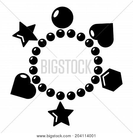 Charm bracelet icon . Simple illustration of charm bracelet vector icon for web design isolated on white background