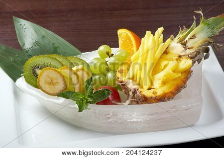 Salad Whit Tropical Fruit And Vegetables