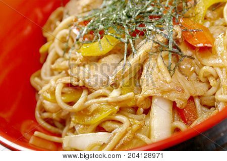 Pork  And  Soba With Vegetable